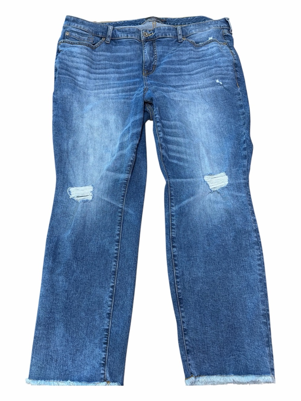 Torrid Crop Boyfriend Vintage Stretch Distressed Jeans Size 20